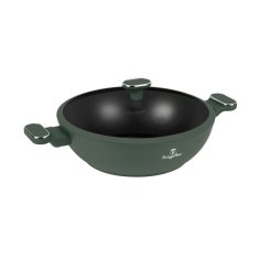 Ponev Wok s pokrovom in površino iz titana 30 cm Matte Green Collection BH-8160