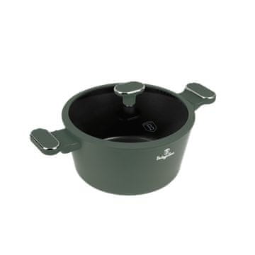 Kozarec s titanovo površino in pokrovom 24 cm Matte Green Collection BH-8201