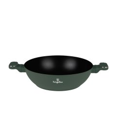 Ponev Wok s pokrovom in površino iz titana 30 cm Matte Green Collection BH-8160