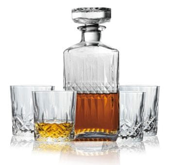 Komplet 750 ml steklenice in 4 kozarcev za viski 220 ml BH-8657
