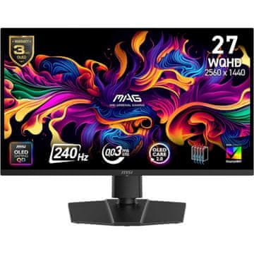 MSI MAG 273QP QD‑OLED X24 monitor, 68,5cm (27), WQHD, 240Hz, 0,03ms