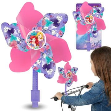 Disney DISNEY PRINCESS Ventilator za krmilo kolesa, Ventilator z ročajem za otroške skuterje