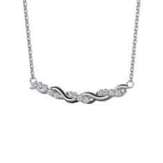 AVESTLINE Srebrna verižica Twisted s 13 moissaniti