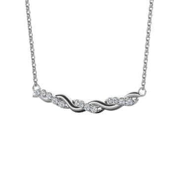 AVESTLINE Srebrna verižica Twisted s 13 moissaniti
