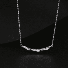 AVESTLINE Srebrna verižica Twisted s 13 moissaniti