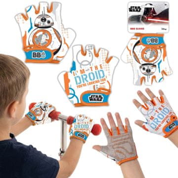 Disney STAR WARS BB8 Otroške zaščitne rokavice za kolesa in skuterje z zaponkami na sprijemalni trak, za dečke