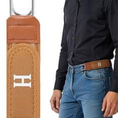 VIVVA® Elastični pas brez zaponke za kavbojke in hlače, neviden in nastavljiv, udoben brez pritiska | BUCKLI rjava