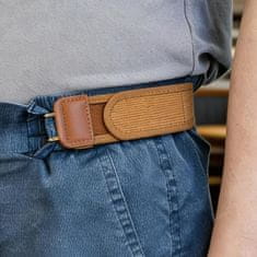 VIVVA® Elastični pas brez zaponke za kavbojke in hlače, neviden in nastavljiv, udoben brez pritiska | BUCKLI rjava