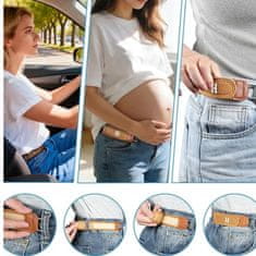 VIVVA® Elastični pas brez zaponke za kavbojke in hlače, neviden in nastavljiv, udoben brez pritiska | BUCKLI rjava