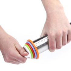 HOME & MARKER® Nastavljiv valjar za testo , 4 obroči za popolno debelino, nerjavno jeklo | THICKROLL