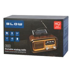 Blow Prenosni analogni radio AM/FM z Bluetoothom RA16, solarni.