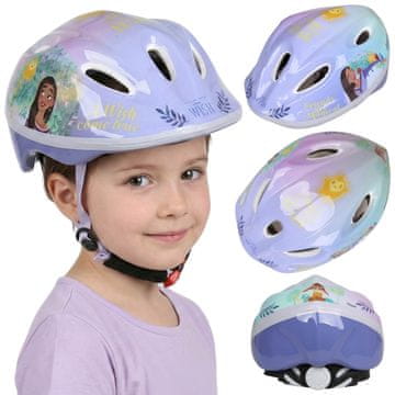 Disney DISNEY Wish Varna kolesarska čelada za dekleta, lahka, nastavljiva 52-56 cm