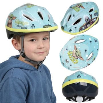 Disney STAR WARS Mandalorian Varna kolesarska čelada za fante, nastavljiva 52-56 cm