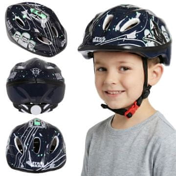 Disney STAR WARS Stormtrooper Varna kolesarska čelada za fante, lahka, nastavljiva 52-56 cm