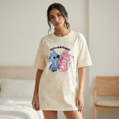 Disney DISNEY Stitch Angel Ženska nočna srajca, bombažna majica za spanje poleti