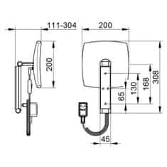 Keuco Kozmetično ogledalo z osvetlitvijo Keuco ILOOK_MOVE CHROME 17613019001