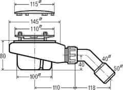 Viega Sifon za tuš tempoplex 6961 90MM 112X40/50 KROM (PAKET 1/10) 575601