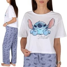 Disney DISNEY Stitch Bombažne, dvodelne ženske pižame, pižame s kratkimi rokavi, 100% bombaž
