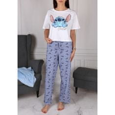 Disney DISNEY Stitch Bombažne, dvodelne ženske pižame, pižame s kratkimi rokavi, 100% bombaž