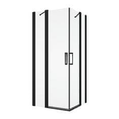 SANSWISS Kotno krilo Ronal Divera 80X80X200CM ČRNO MAT/BELE ČRTE D22DE2B0800688