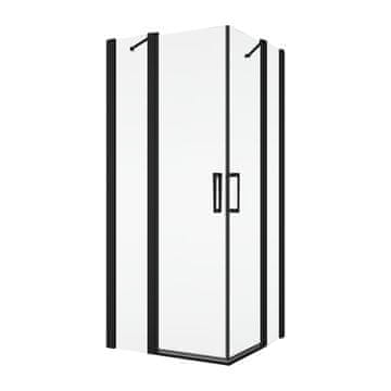 SANSWISS Kotno krilo Ronal Divera 80X80X200CM ČRNO MAT/BELE ČRTE D22DE2B0800688