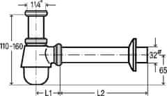 Viega Sifon za bide 5555 5/4X200 KROM (BAL.1/25) 114619