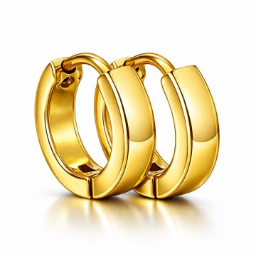 Troli Pozlačeni jekleni uhani - obročki