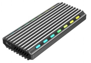 Gembird Gembird M.2 NVME Ohišje za SSD disk, USB 3.1 Gen 2, aluminijasto, srebrno/črno