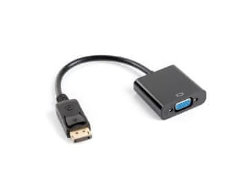 Lanberg Lanberg AD-0002-BK pretvornik DisplayPort (M) na VGA (F) 0,2m, črn