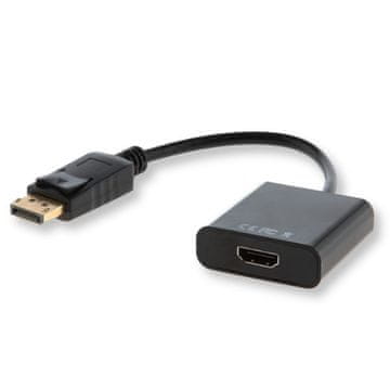 SAVIO Savio CL-55/B DisplayPort (M) na HDMI (F) adapter, črn