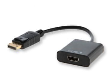 SAVIO Savio CL-55 DisplayPort (M) na HDMI (F) adapter, 0.2m, črn
