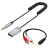 Qoltec 569833 Bluetooth 6.0 avdio sprejemnik za dom/avto, RCA/AUX/USB/mikrofon
