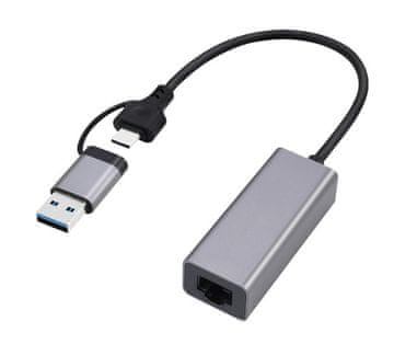 Gembird Gembird A-USB3AC-LAN-01 omrežni adapter USB-A/USB-C Gigabit, siv/črn