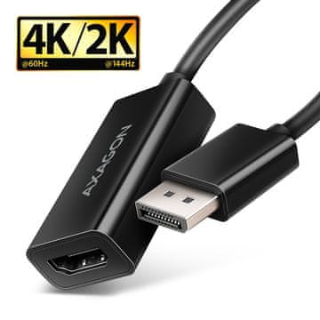 AXAGON AXAGON RVD-HI20N aktivni pretvornik DisplayPort v HDMI 1.4, 4K/60Hz, 15cm kabel