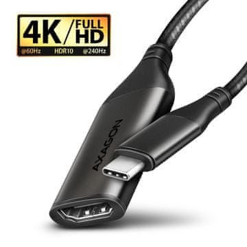AXAGON AXAGON RVC-HI2M USB-C na HDMI 2.0 adapter 4K/60Hz, 25cm