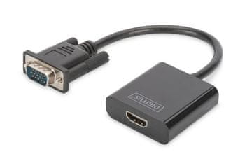 Digitus Digitus DA-70839 Pretvornik VGA v HDMI z avdio 3.5mm, 1080p