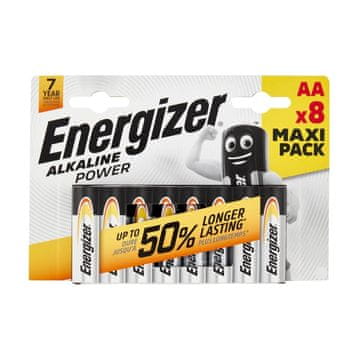 Energizer Energizer E91 Alkaline Power AA baterije, 8 kosov