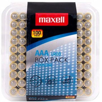 Maxell MAL Alkaline baterije LR03 AAA 1.5V, 100 kosov