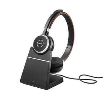 Jabra Jabra Evolve 65 TE stereo slušalke z mikrofonom, Link390a MS, s polnilnim stojalom