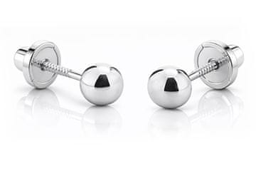 Brilio Minimalistični uhani iz belega zlata 14/802.041/17