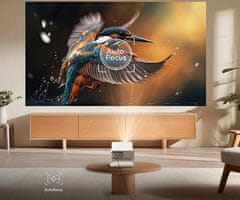 Byintek VEVSHAO A16 prenosni projektor, LED, Bluetooth, 4K UHD, USB, HDMI, AUX, bel