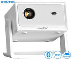 Byintek VEVSHAO A16 prenosni projektor, LED, Bluetooth, 4K UHD, USB, HDMI, AUX, bel