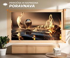 Byintek VEVSHAO A16 prenosni projektor, LED, Bluetooth, 4K UHD, USB, HDMI, AUX, bel