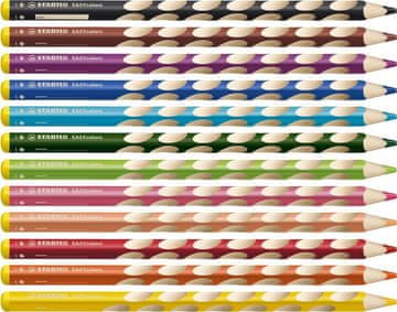 Stabilo EASYcolor barvica ZELENA L Ergonomska barvica za LEVO ROKO