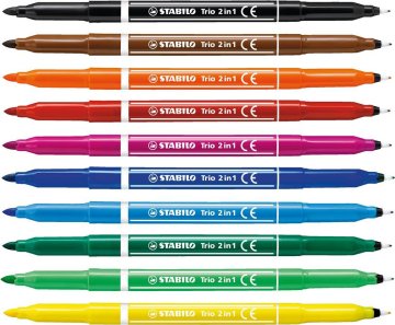 Stabilo FLOMASTRI TRIO 223 2v1 RUMEN