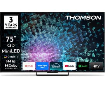 Thomson 75MG7C15 4K UHD MiniLED televizor, GoogleTV, 144Hz, Dolby