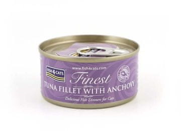 Fish4Cats FISH4CATS Tuna Fillet with Anchovy - mokra hrana za mačke, 70g