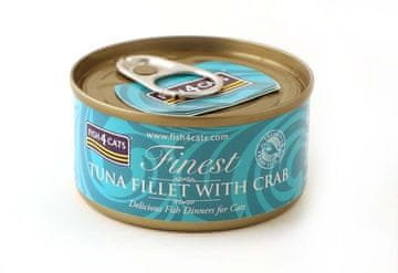 Fish4Cats FISH4CATS Tuna file z rakci - mokra hrana za mačke - 70g