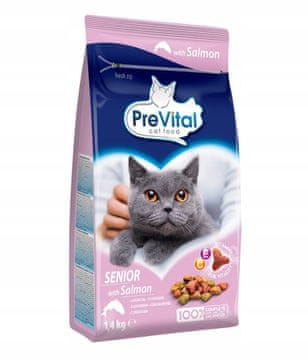 PreVital PREVITAL Senior Salmon suha hrana za mačke - 1,4 kg