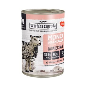 Wiejska Zagroda WZA Monoprotein Lamb mokra hrana za mačke, 400g